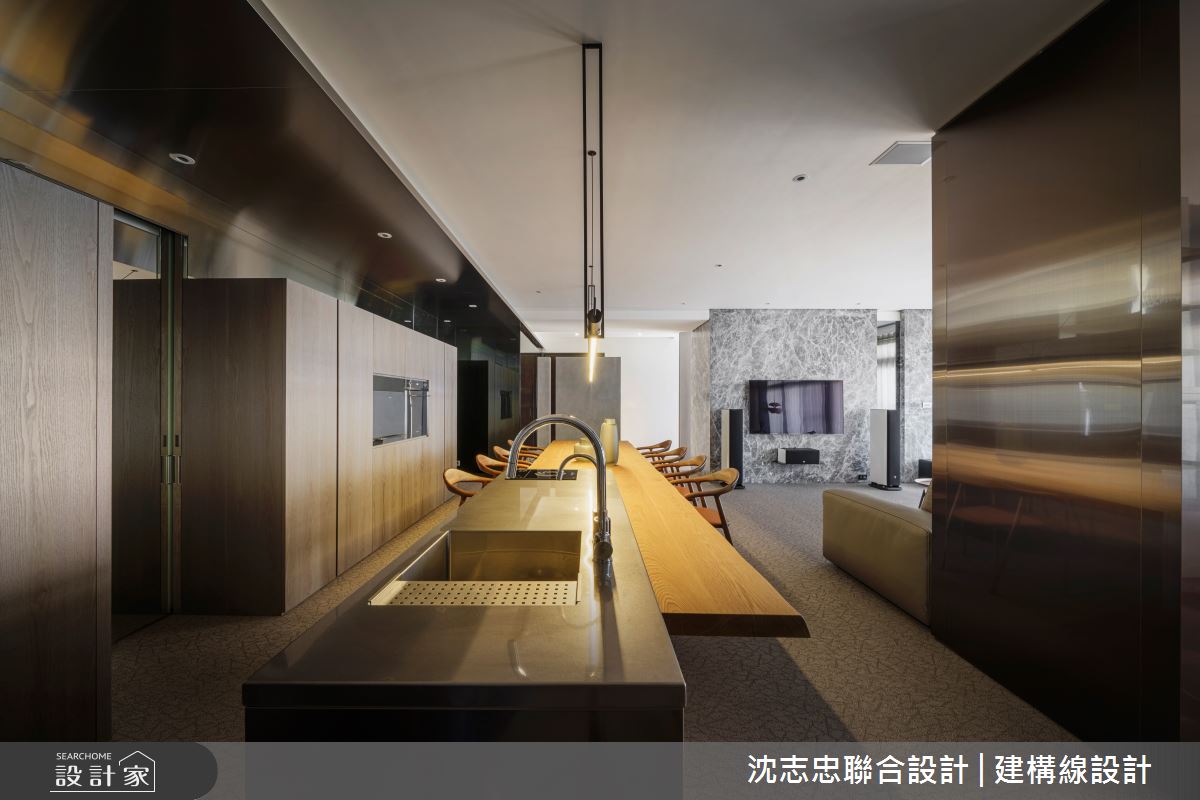 42坪新成屋(5年以下)＿現代風餐廳中島案例圖片＿沈志忠聯合設計·建構線設計＿沈志忠_33之11