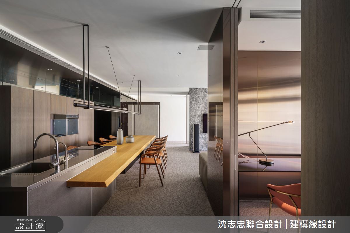 42坪新成屋(5年以下)＿現代風餐廳中島案例圖片＿沈志忠聯合設計·建構線設計＿沈志忠_33之12