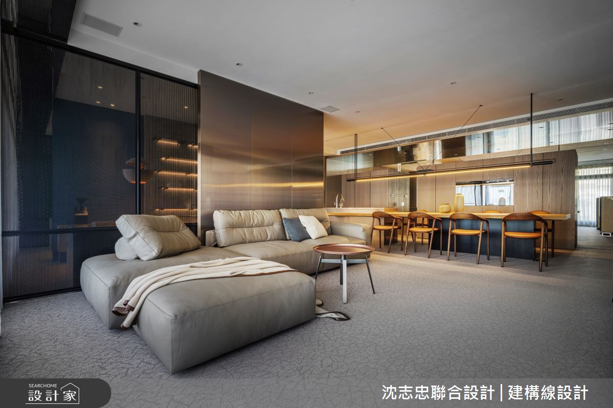 42坪新成屋(5年以下)＿現代風客廳餐廳廚房中島案例圖片＿沈志忠聯合設計·建構線設計＿沈志忠_33之16