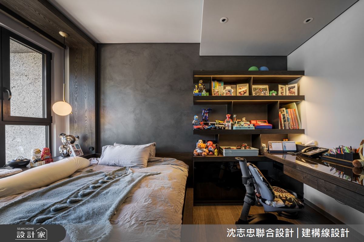 92坪中古屋(5~15年)＿混搭風臥室案例圖片＿沈志忠聯合設計·建構線設計＿沈志忠_34.墨色光影之15