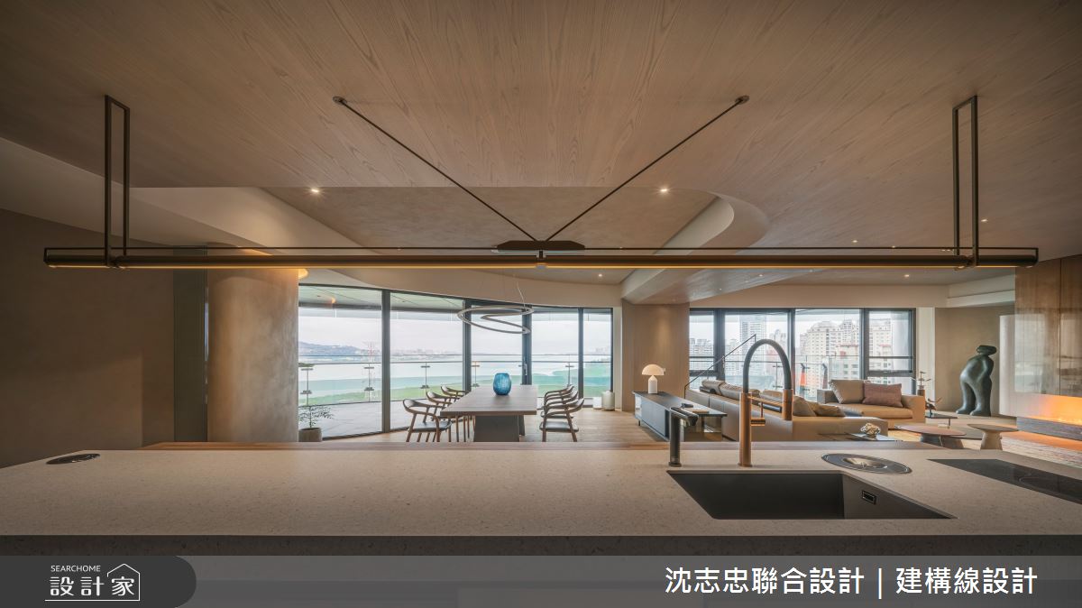 88坪新成屋(5年以下)＿現代風客廳餐廳中島案例圖片＿沈志忠聯合設計·建構線設計＿沈志忠_38.悠悠無境之23