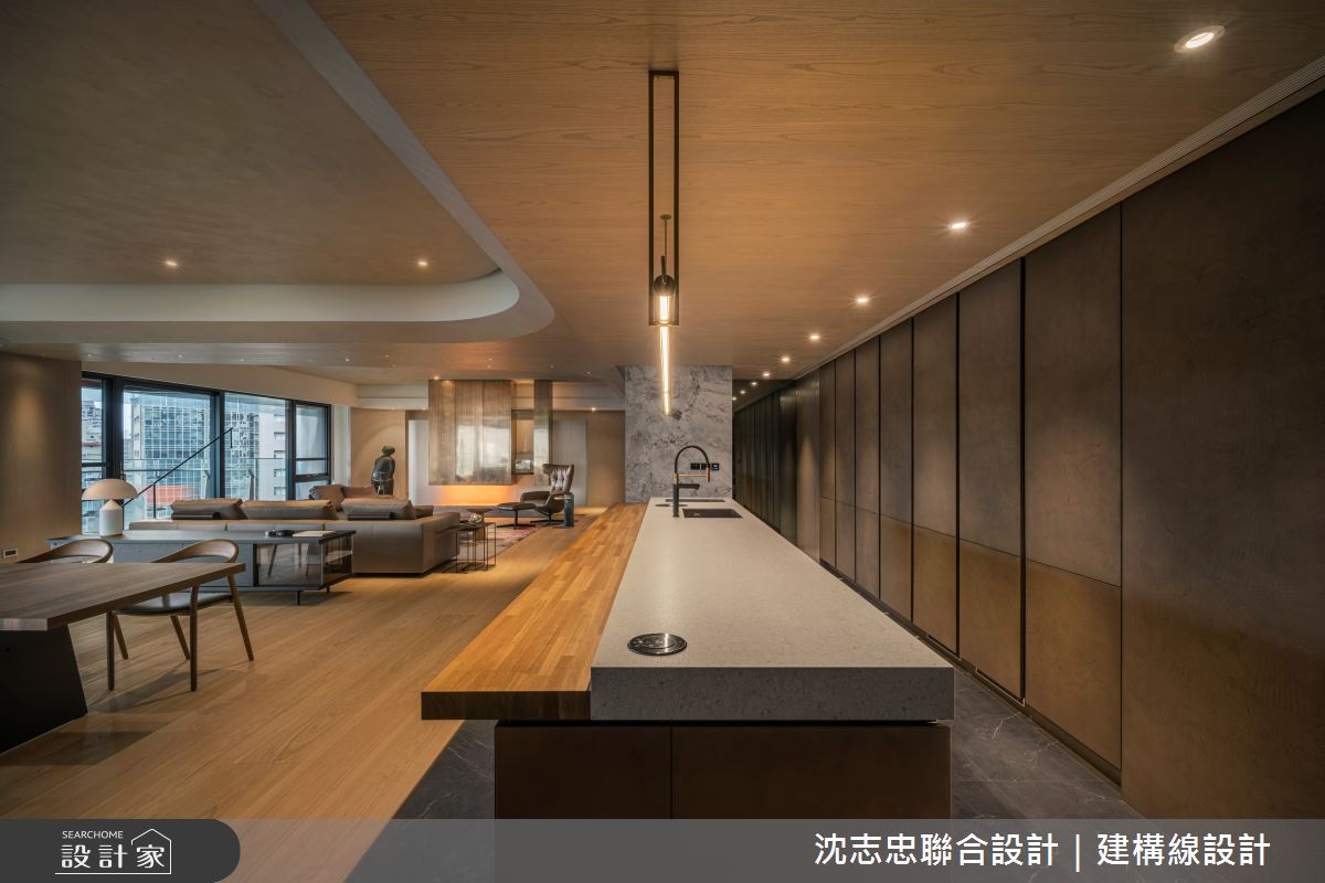 88坪新成屋(5年以下)＿現代風客廳餐廳中島案例圖片＿沈志忠聯合設計·建構線設計＿沈志忠_38.悠悠無境之20