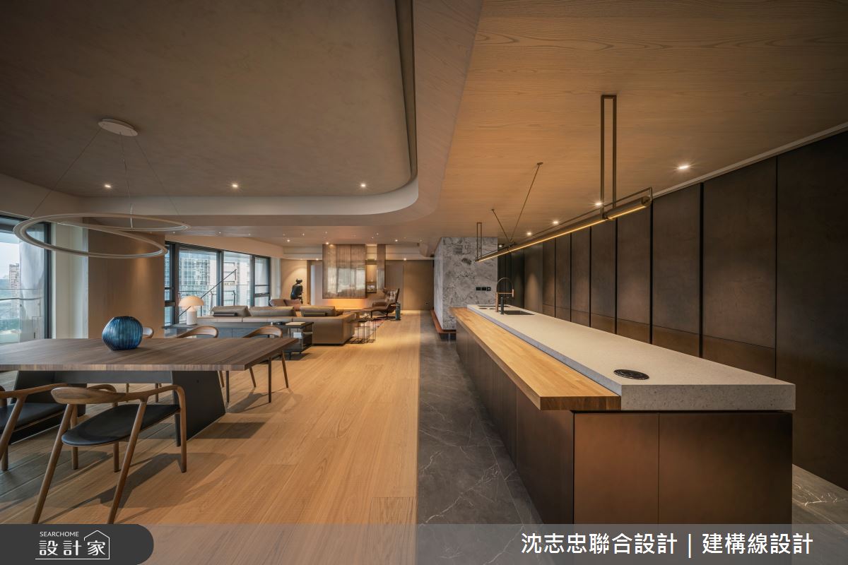 88坪新成屋(5年以下)＿現代風客廳餐廳中島案例圖片＿沈志忠聯合設計·建構線設計＿沈志忠_38.悠悠無境之19