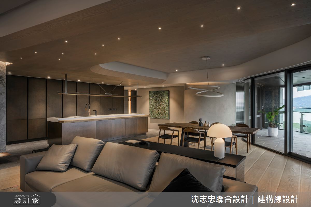 88坪新成屋(5年以下)＿現代風客廳餐廳中島案例圖片＿沈志忠聯合設計·建構線設計＿沈志忠_38.悠悠無境之14