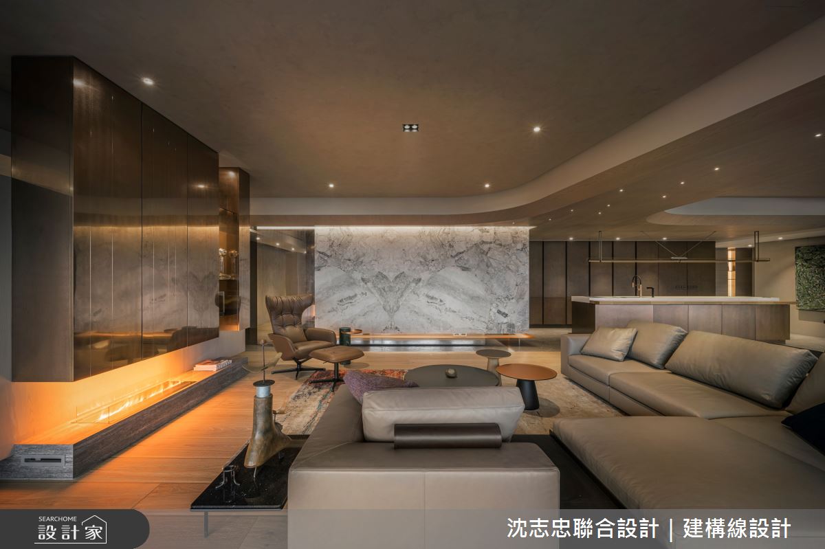 88坪新成屋(5年以下)＿現代風客廳中島案例圖片＿沈志忠聯合設計·建構線設計＿沈志忠_38.悠悠無境之12