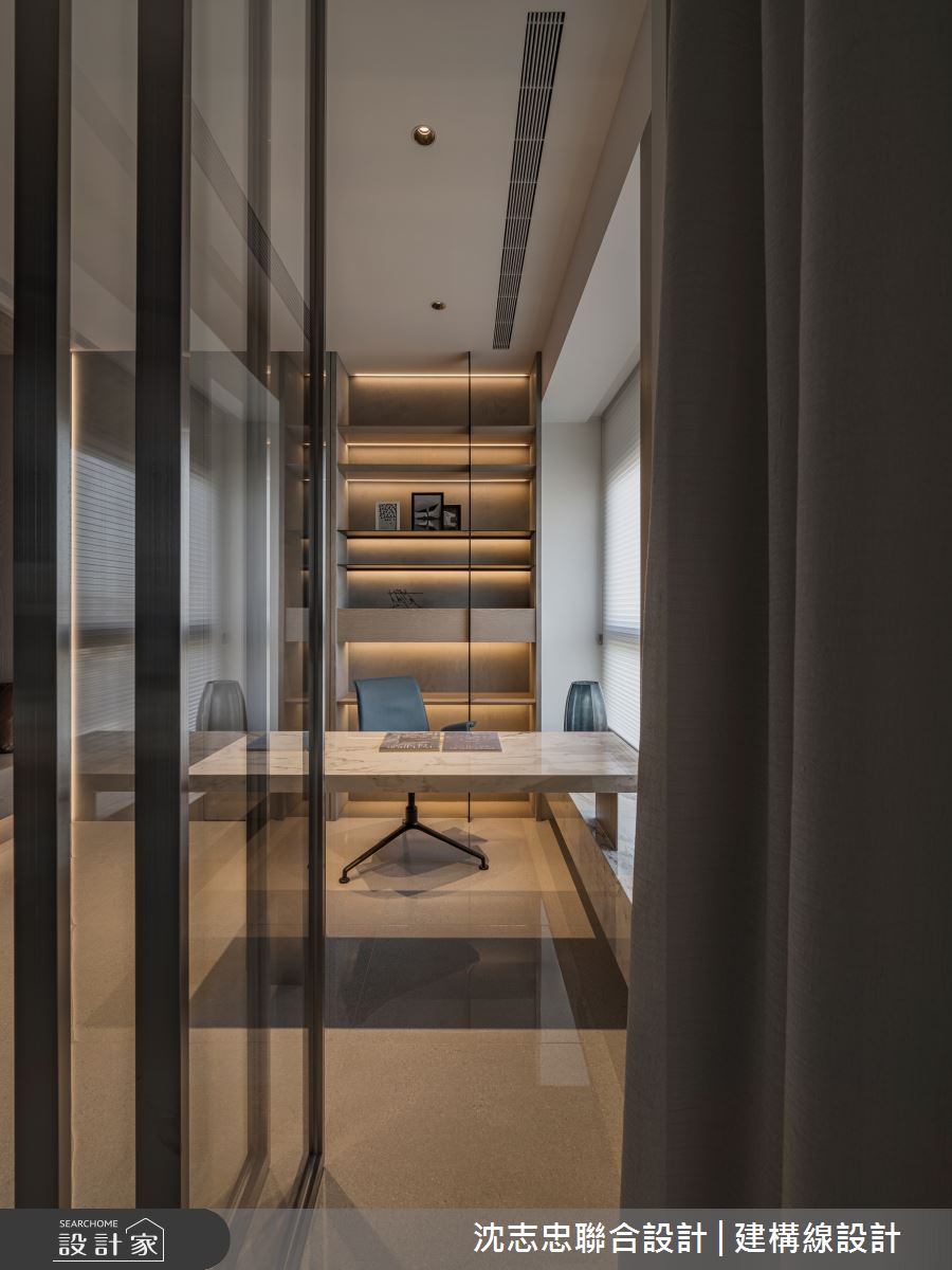 50坪毛胚屋＿現代風書房案例圖片＿沈志忠聯合設計·建構線設計＿沈志忠_41.質韻之18