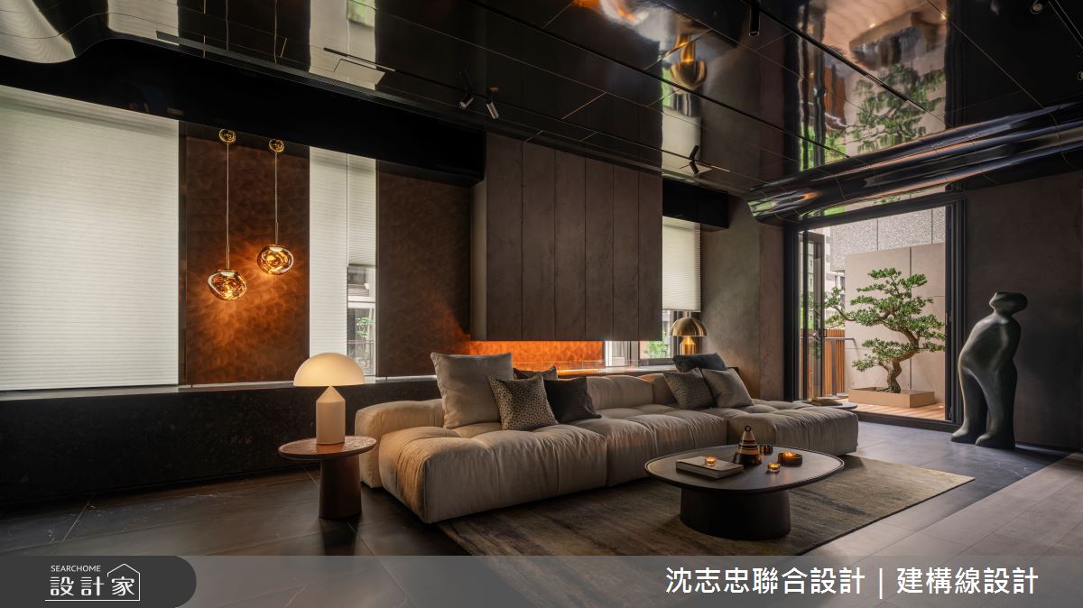 新古屋(10年以下)＿現代風客廳案例圖片＿沈志忠聯合設計·建構線設計＿沈志忠_42.藝境私邸之9