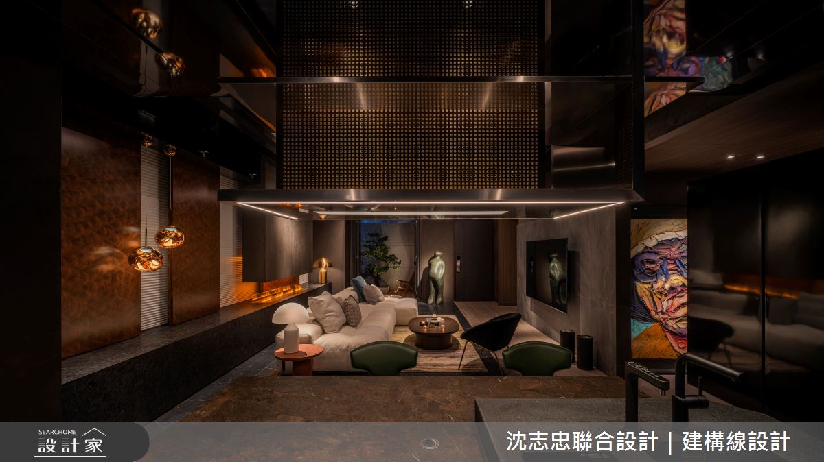 新古屋(10年以下)＿現代風客廳餐廳案例圖片＿沈志忠聯合設計·建構線設計＿沈志忠_42.藝境私邸之18