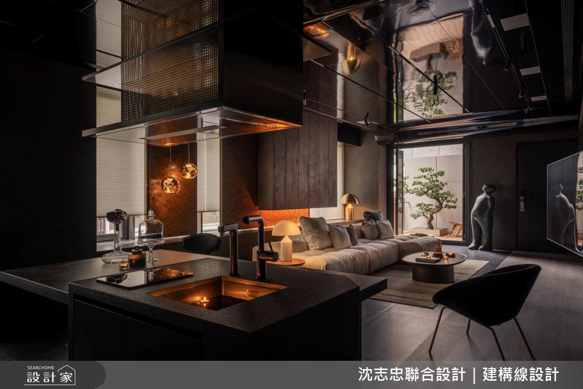 新古屋(10年以下)＿現代風客廳餐廳案例圖片＿沈志忠聯合設計·建構線設計＿沈志忠_42.藝境私邸之19