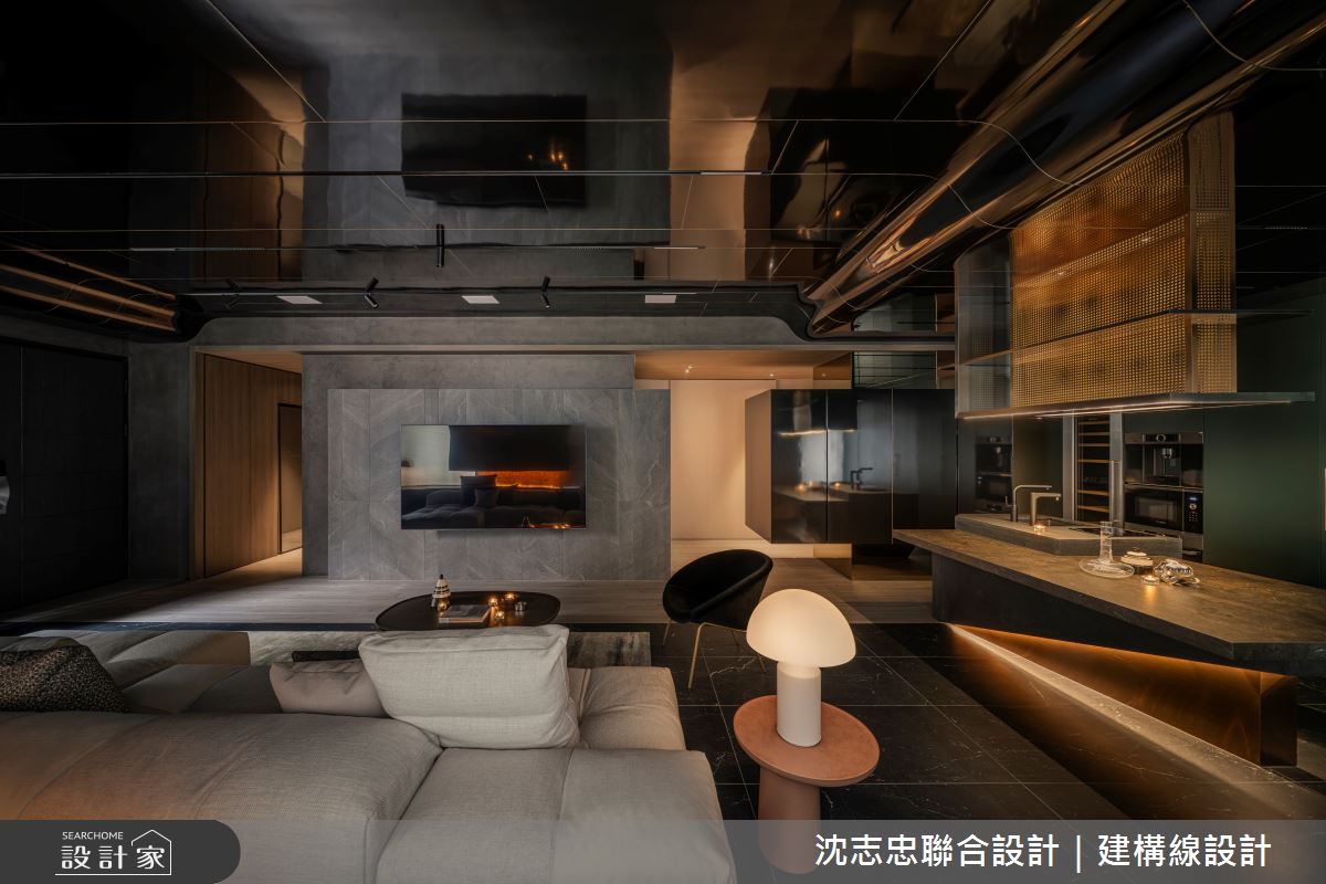 新古屋(10年以下)＿現代風客廳餐廳案例圖片＿沈志忠聯合設計·建構線設計＿沈志忠_42.藝境私邸之23