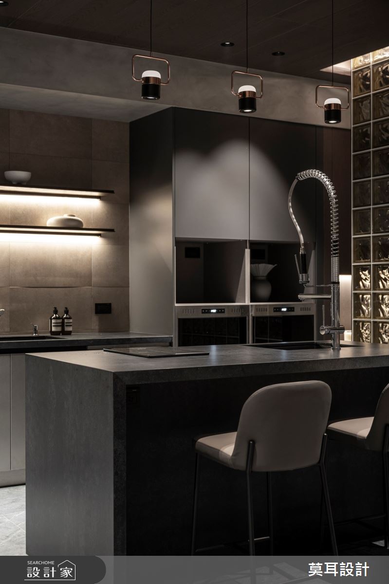 35坪新成屋(5年以下)＿現代風廚房中島案例圖片＿莫耳設計＿莫耳_19之16