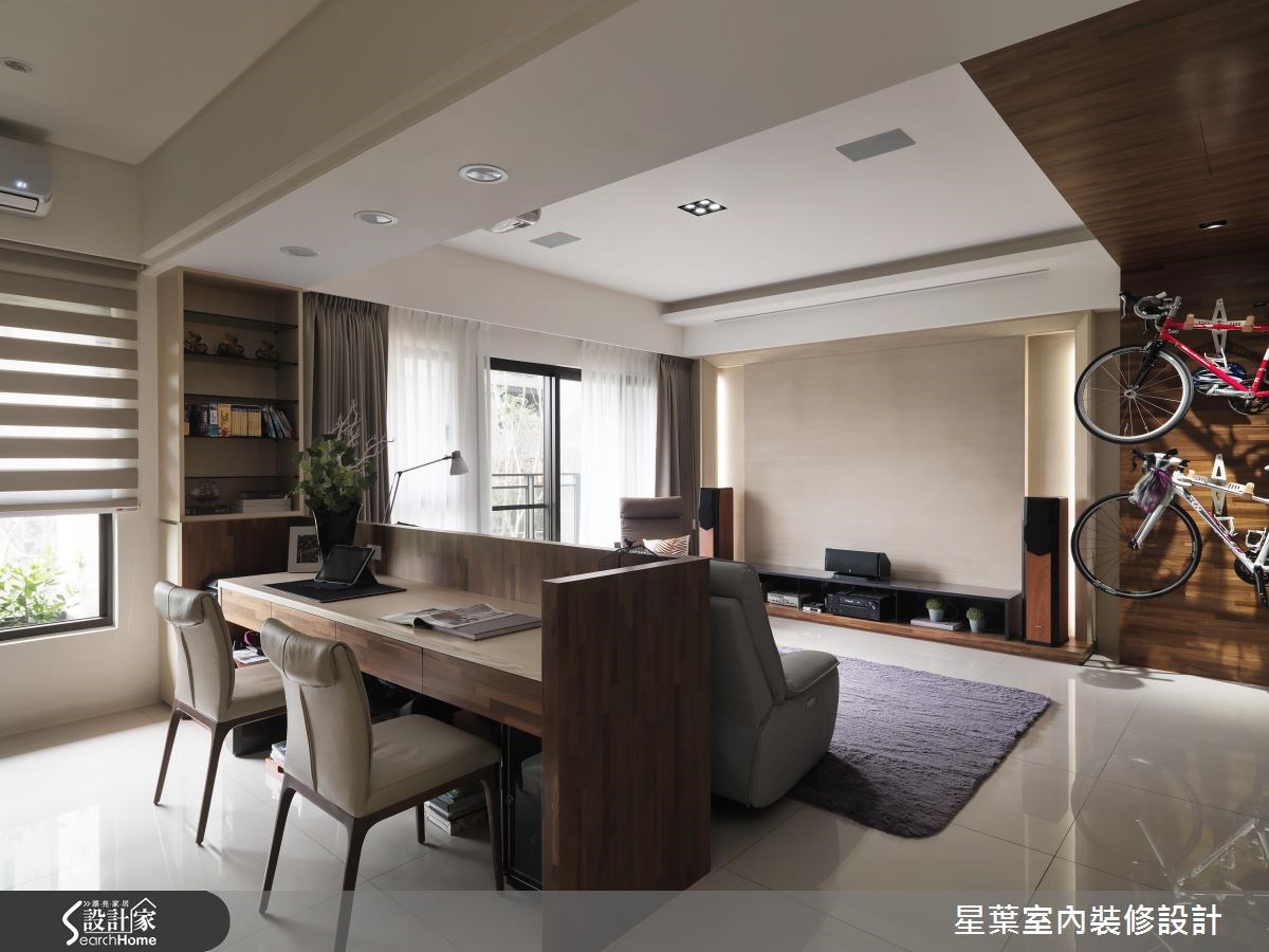 30坪新成屋(5年以下)＿現代風客廳工作區案例圖片＿星葉室內裝修設計＿星葉_19_新北30坪現代風之2