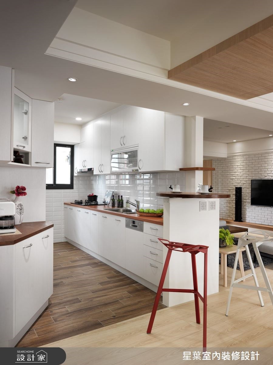 43坪老屋(16~30年)＿北歐風廚房案例圖片＿星葉室內裝修設計＿星葉_20_台北老屋翻新43坪北歐風之12