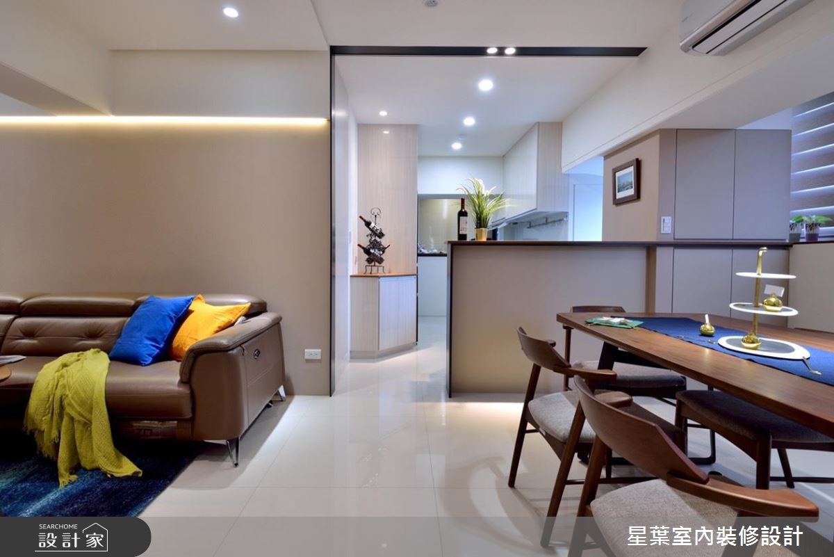 29坪老屋(16~30年)＿現代風客廳餐廳案例圖片＿星葉室內裝修設計＿星葉_26_台北老屋翻新29坪現代風之12