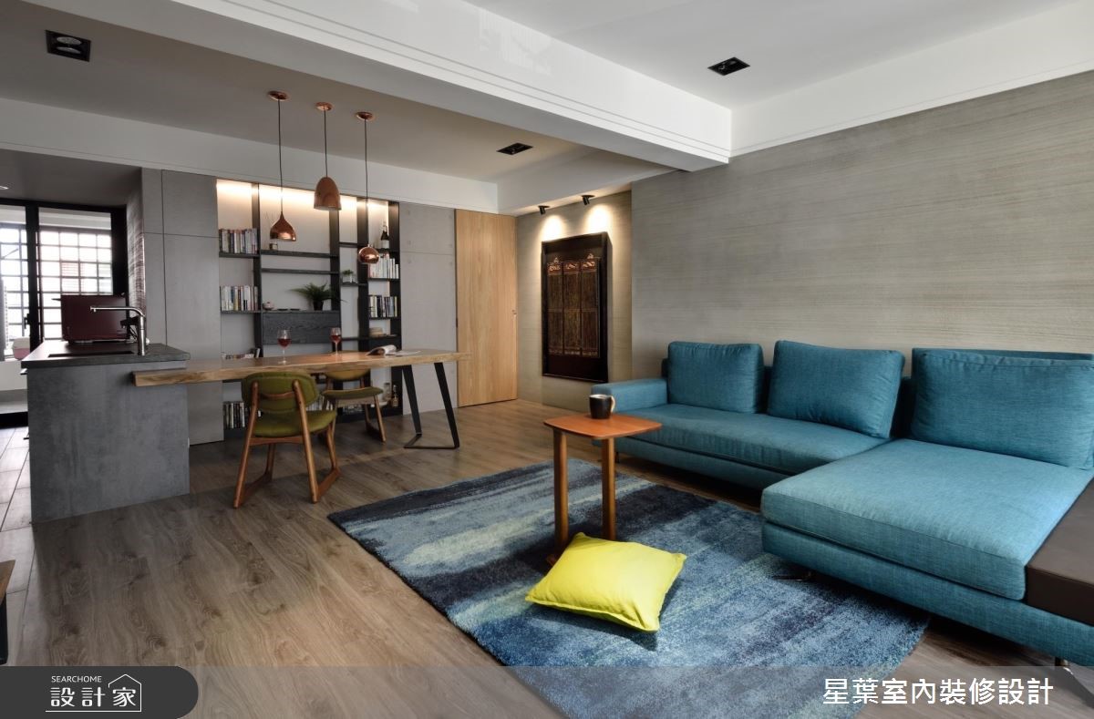 30坪老屋(16~30年)＿工業風客廳案例圖片＿星葉室內裝修設計＿星葉_27_台北老屋翻新30坪工業風之3