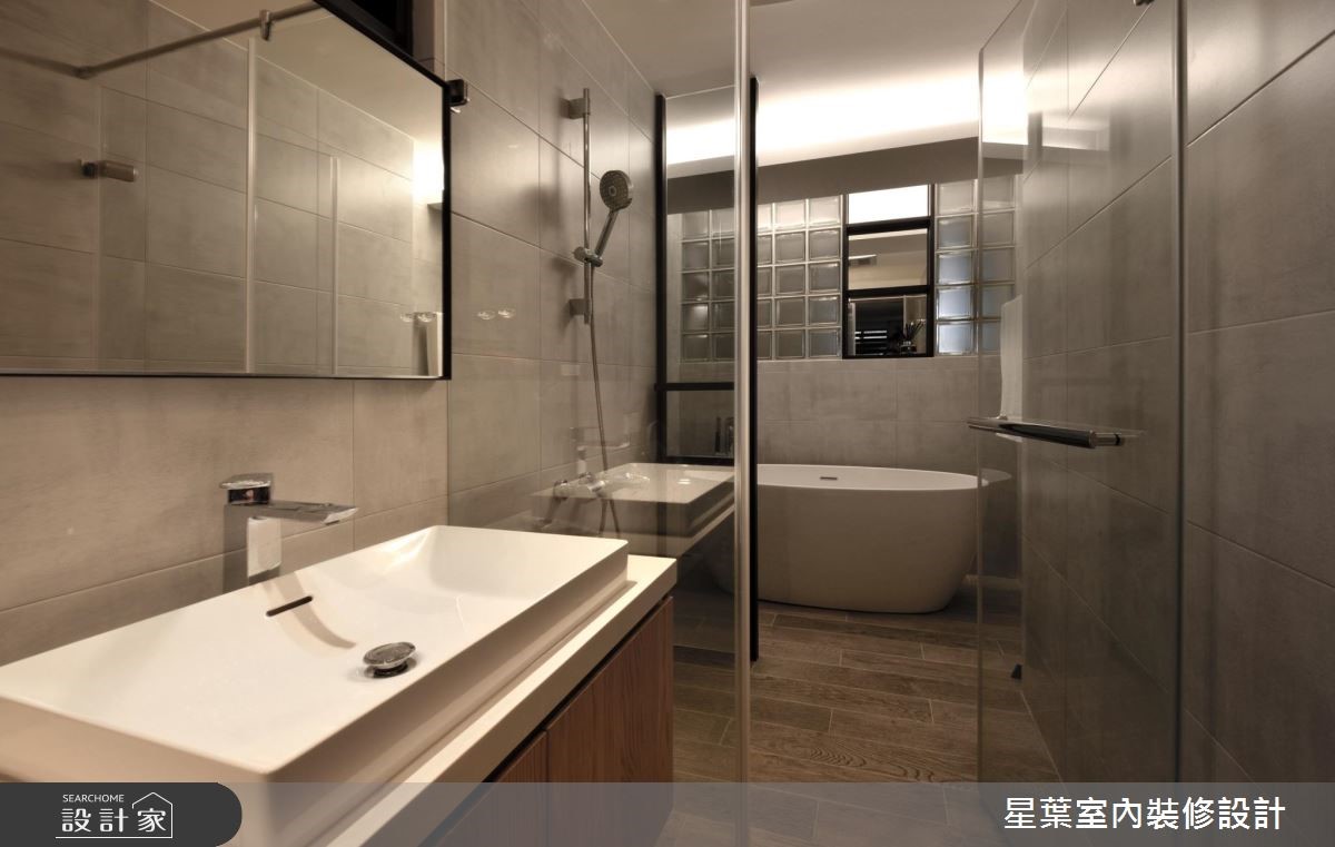 30坪老屋(16~30年)＿工業風浴室案例圖片＿星葉室內裝修設計＿星葉_27_台北老屋翻新30坪工業風之9