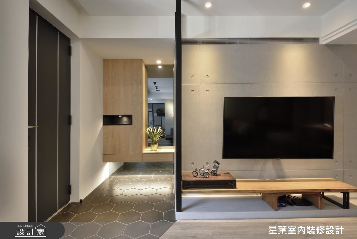 30坪老屋(16~30年)＿工業風玄關客廳案例圖片＿星葉室內裝修設計＿星葉_27_台北老屋翻新30坪工業風之1