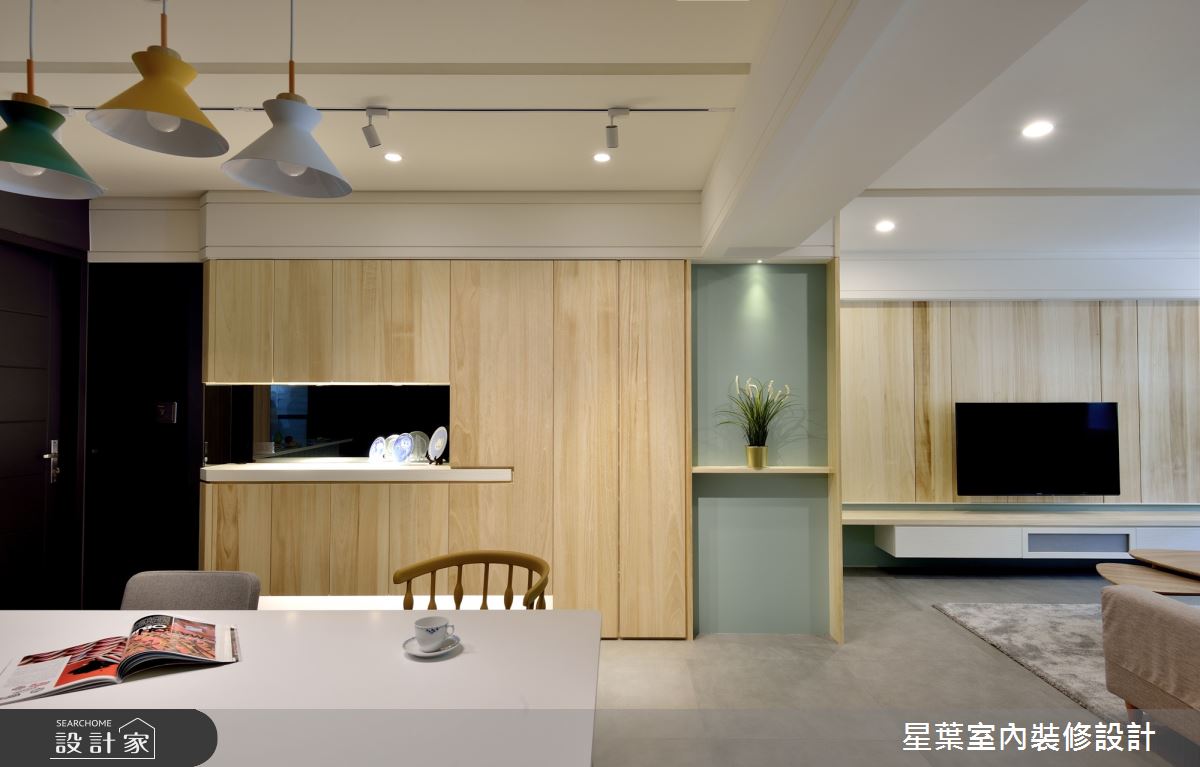 30坪老屋(16~30年)＿北歐風玄關客廳餐廳案例圖片＿星葉室內裝修設計＿星葉_29_台北老屋翻新30坪北歐風之5