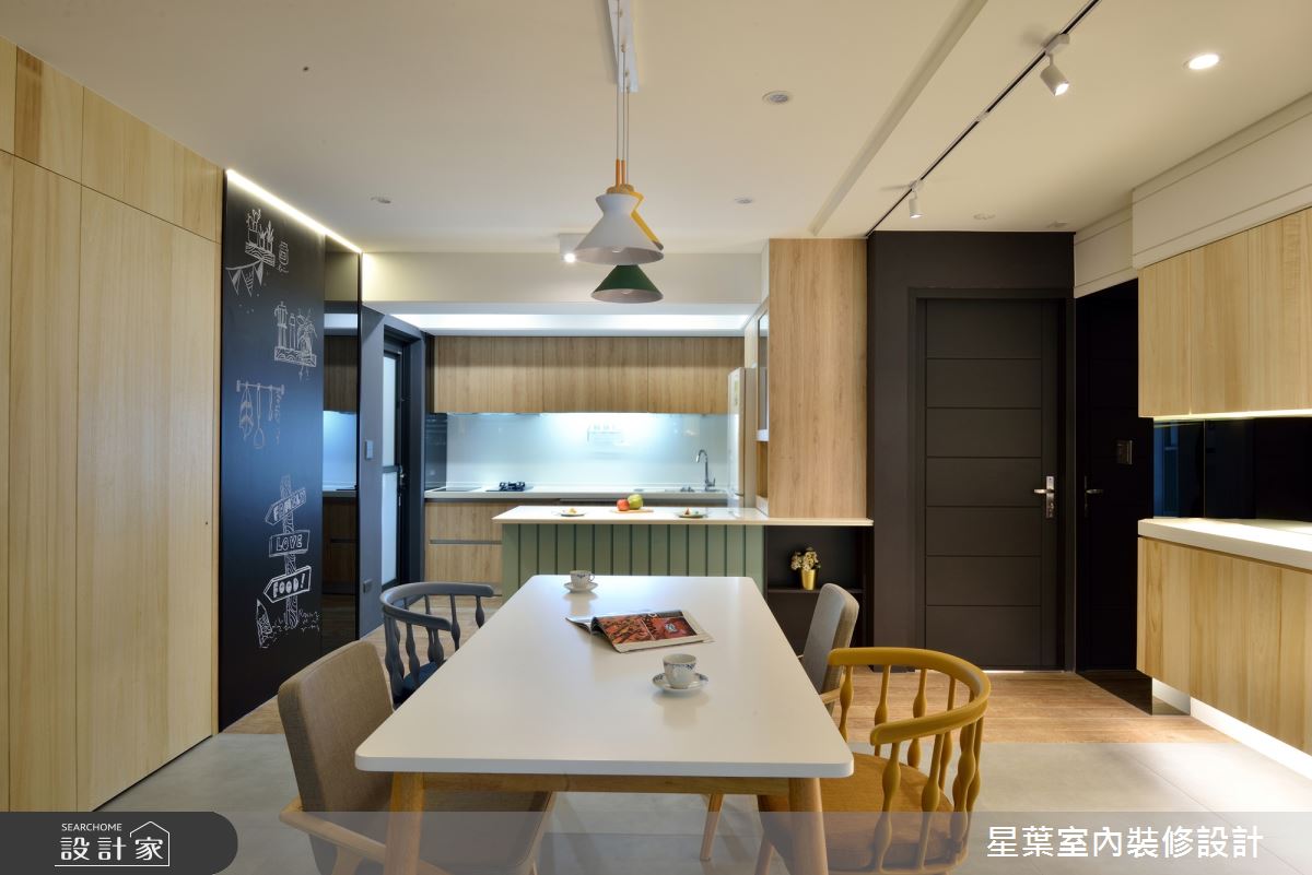 30坪老屋(16~30年)＿北歐風玄關餐廳案例圖片＿星葉室內裝修設計＿星葉_29_台北老屋翻新30坪北歐風之4