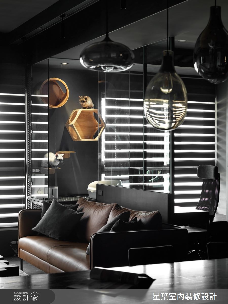 40坪新成屋(5年以下)＿工業風客廳案例圖片＿星葉室內裝修設計＿星葉_30_台北40坪工業風之8