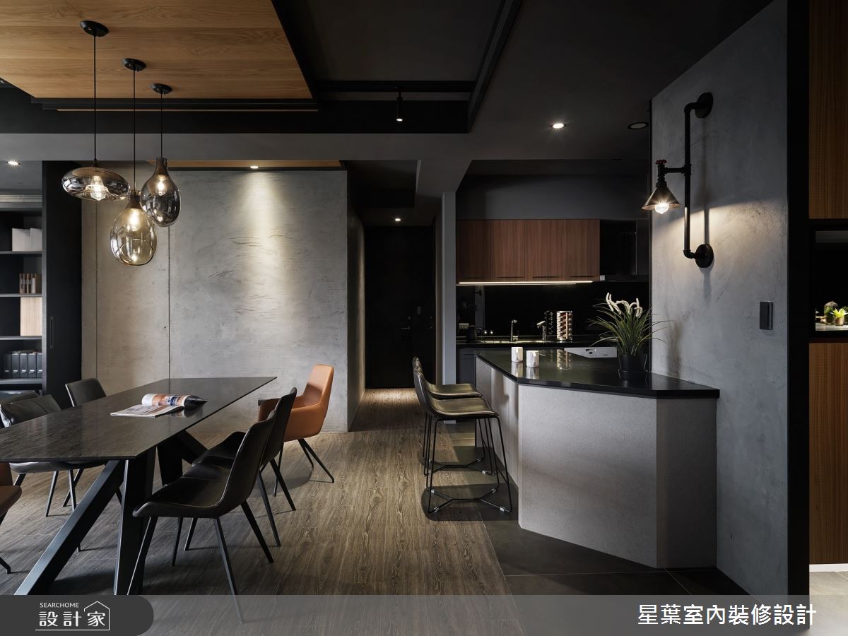 40坪新成屋(5年以下)＿工業風餐廳案例圖片＿星葉室內裝修設計＿星葉_30_台北40坪工業風之3