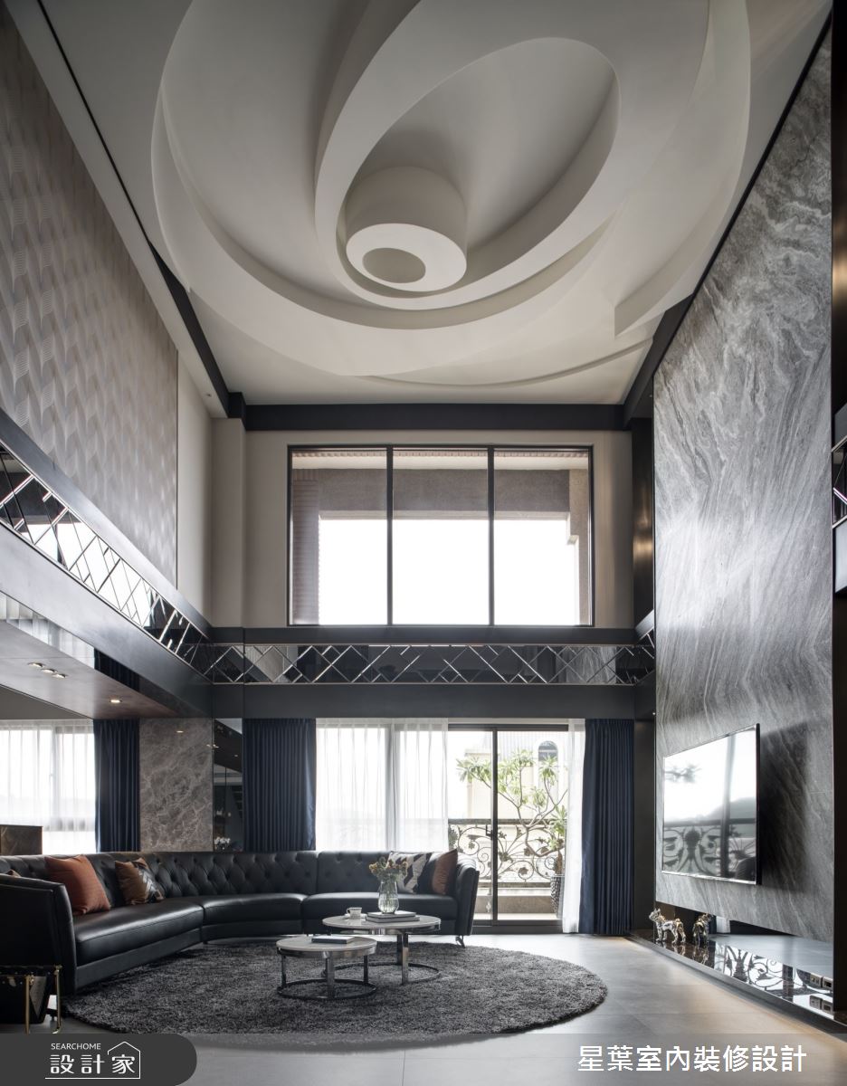 88坪新成屋(5年以下)＿現代風客廳案例圖片＿星葉室內裝修設計＿星葉_32_新北樓中樓88坪現代風之3