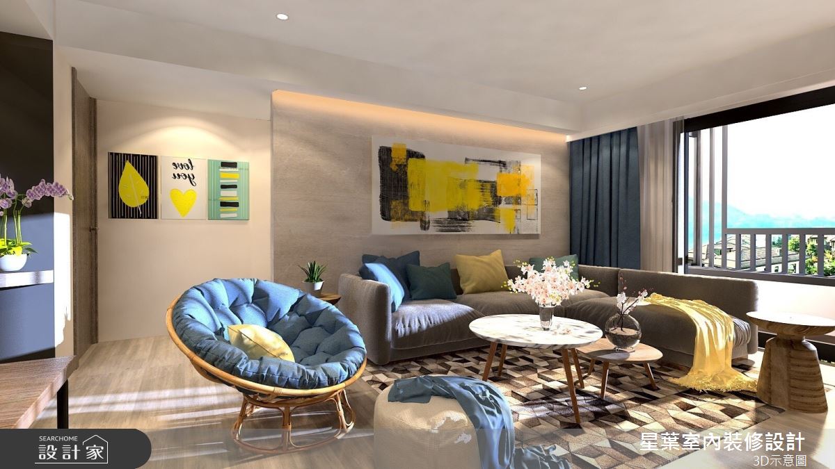 53坪老屋(16~30年)＿現代風客廳案例圖片＿星葉室內裝修設計＿星葉_35_台北53坪現代風之4