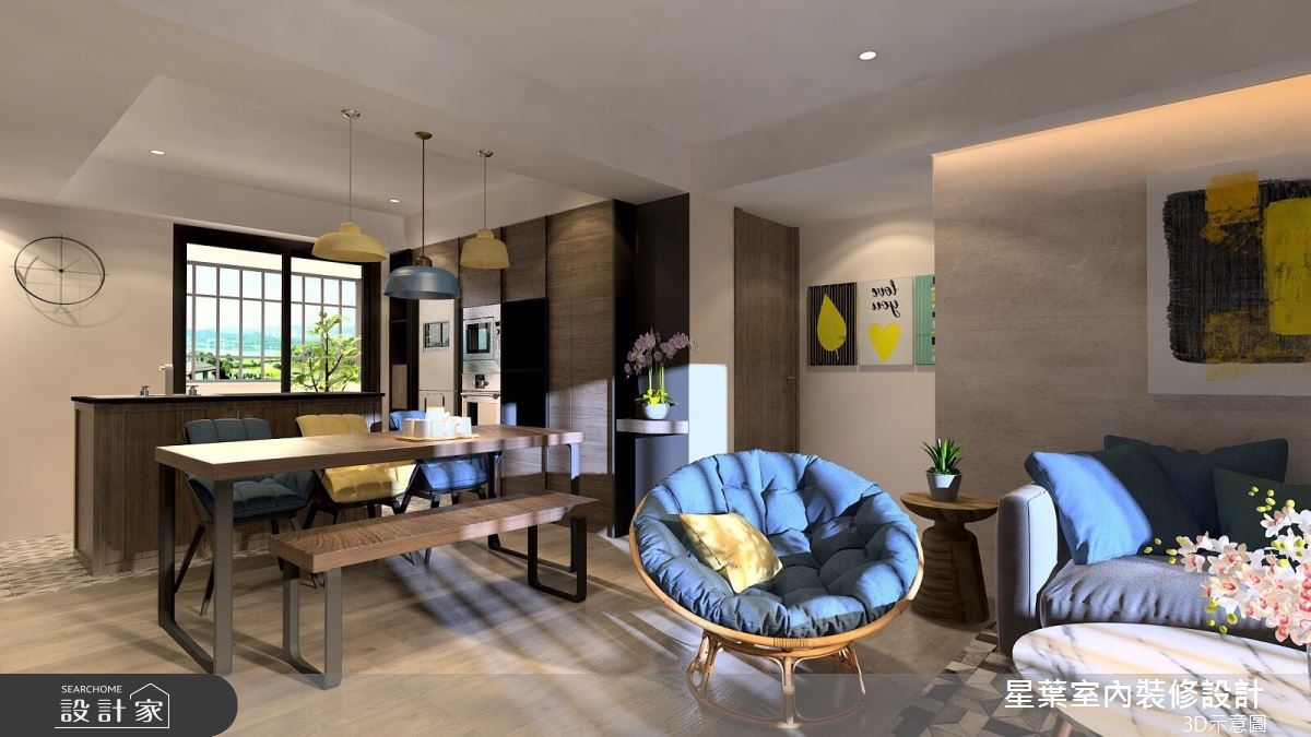 53坪老屋(16~30年)＿現代風客廳餐廳案例圖片＿星葉室內裝修設計＿星葉_35_台北53坪現代風之3
