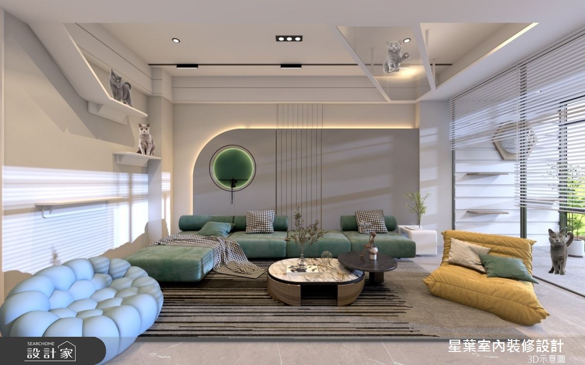 200坪毛胚屋＿輕奢風客廳案例圖片＿星葉室內裝修設計＿星葉_48_桃園透天200坪輕奢風之25