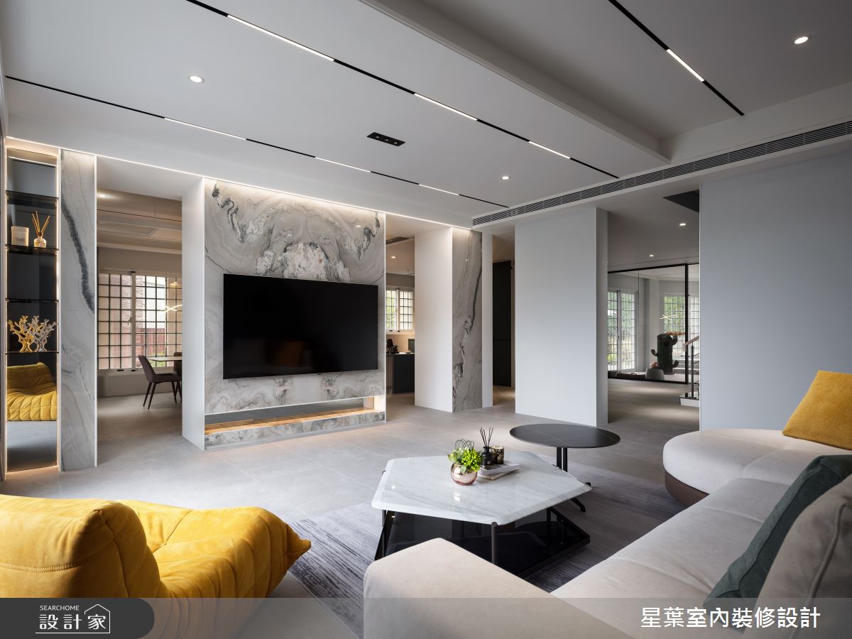 200坪毛胚屋＿輕奢風客廳案例圖片＿星葉室內裝修設計＿星葉_48_桃園透天200坪輕奢風之5