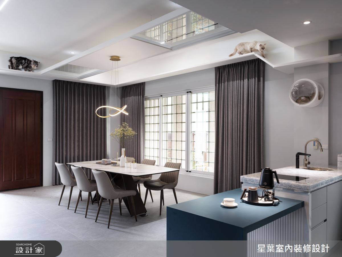 200坪毛胚屋＿輕奢風餐廳廚房案例圖片＿星葉室內裝修設計＿星葉_48_桃園透天200坪輕奢風之8