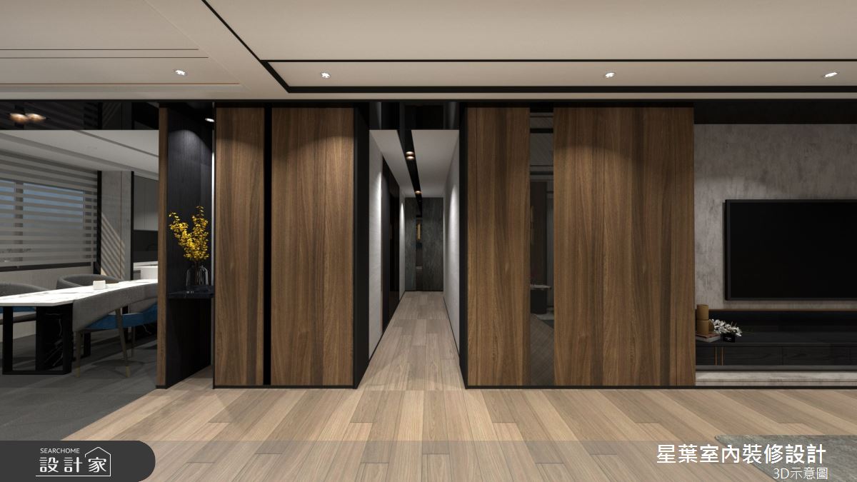 38坪老屋(16~30年)＿現代風客廳案例圖片＿星葉室內裝修設計＿星葉_49_台北老屋翻新38坪現代風之6