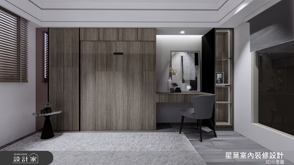 105坪中古屋(5~15年)＿輕奢華風臥室案例圖片＿星葉室內裝修設計＿星葉_51_桃園105坪輕奢華風之23