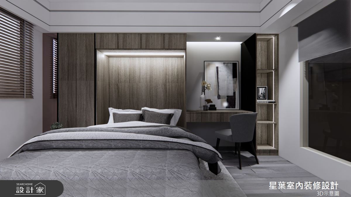 105坪中古屋(5~15年)＿輕奢華風臥室案例圖片＿星葉室內裝修設計＿星葉_51_桃園105坪輕奢華風之22