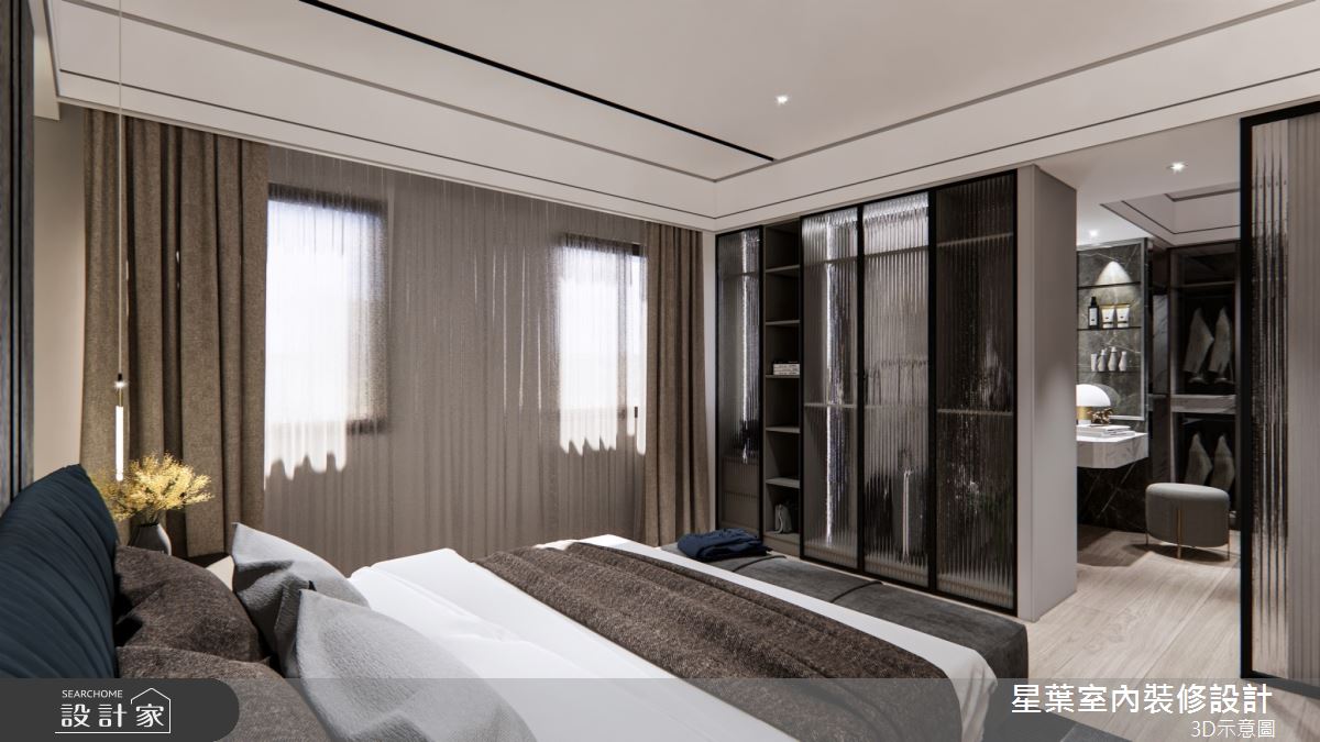 105坪中古屋(5~15年)＿輕奢華風臥室案例圖片＿星葉室內裝修設計＿星葉_51_桃園105坪輕奢華風之15