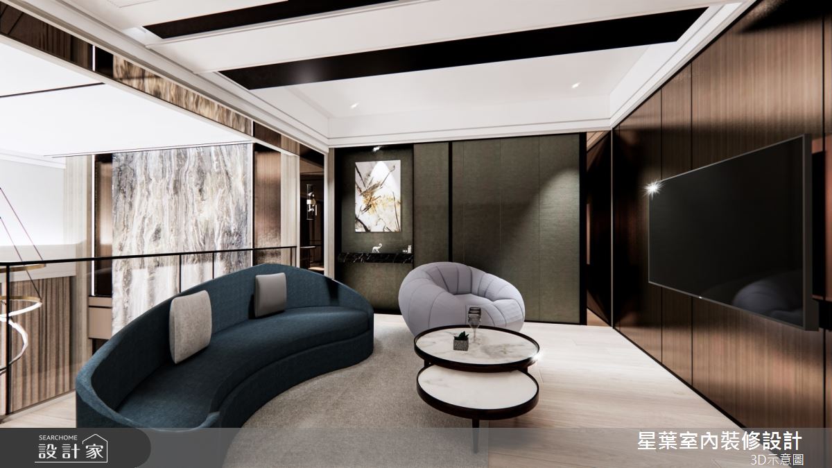 105坪中古屋(5~15年)＿輕奢華風多功能室案例圖片＿星葉室內裝修設計＿星葉_51_桃園105坪輕奢華風之11