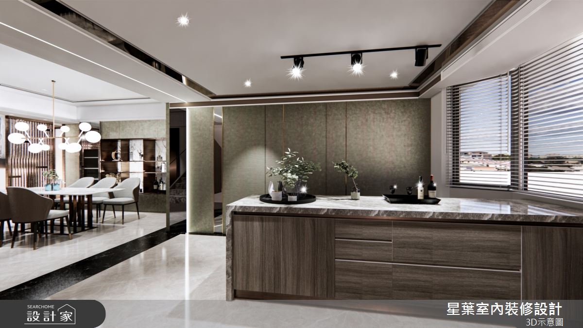 105坪中古屋(5~15年)＿輕奢華風中島案例圖片＿星葉室內裝修設計＿星葉_51_桃園105坪輕奢華風之8