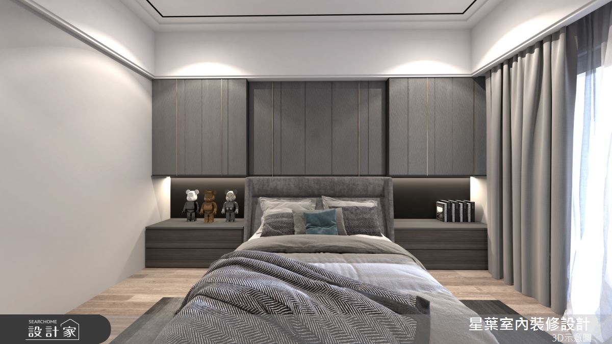 58坪毛胚屋＿輕奢華風臥室案例圖片＿星葉室內裝修設計＿星葉_53_桃園58坪輕奢華風之22