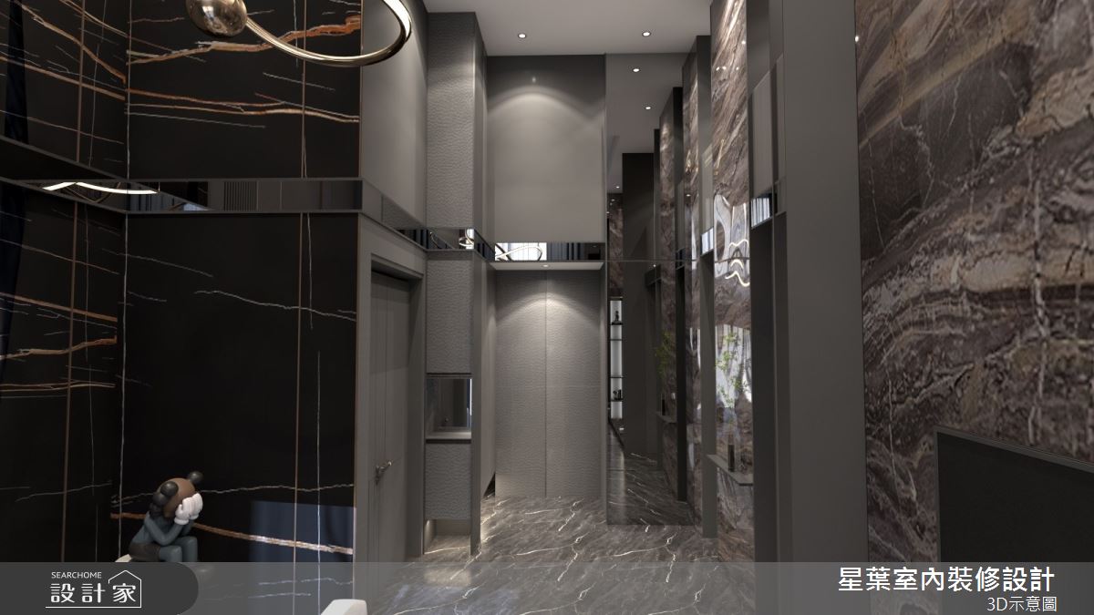 58坪毛胚屋＿輕奢華風玄關案例圖片＿星葉室內裝修設計＿星葉_53_桃園58坪輕奢華風之17