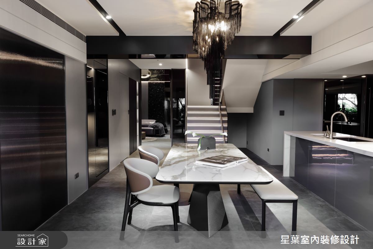 58坪毛胚屋＿輕奢華風餐廳中島案例圖片＿星葉室內裝修設計＿星葉_53_桃園58坪輕奢華風之11