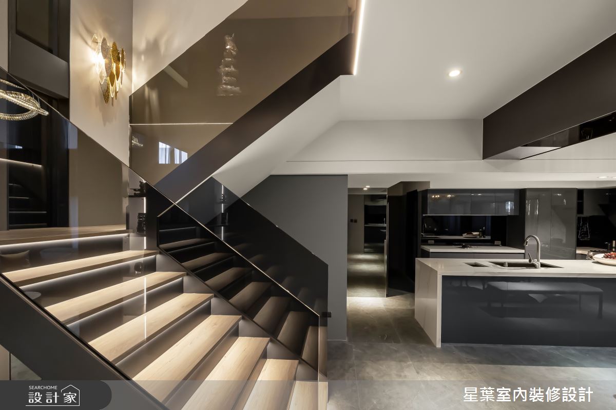 58坪毛胚屋＿輕奢華風餐廳廚房樓梯中島案例圖片＿星葉室內裝修設計＿星葉_53_桃園58坪輕奢華風之6