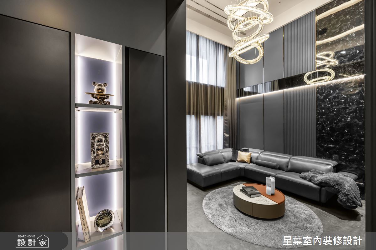 58坪毛胚屋＿輕奢華風客廳案例圖片＿星葉室內裝修設計＿星葉_53_桃園58坪輕奢華風之3