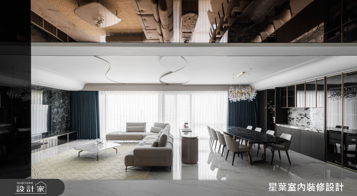 123坪毛胚屋＿現代法式客廳餐廳案例圖片＿星葉室內裝修設計＿星葉_56_策展123坪現代法式之12