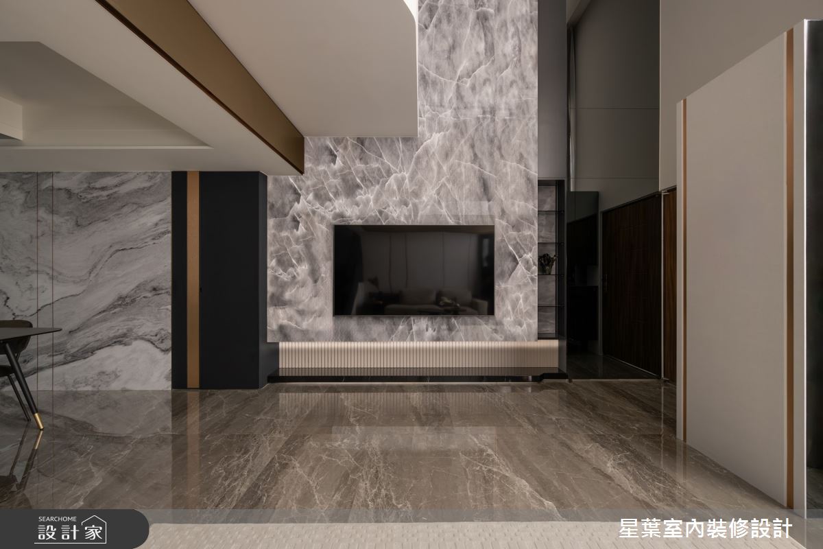50坪新古屋(10年以下)＿輕奢風客廳案例圖片＿星葉室內裝修設計＿星葉_60_新北50坪輕奢風之6