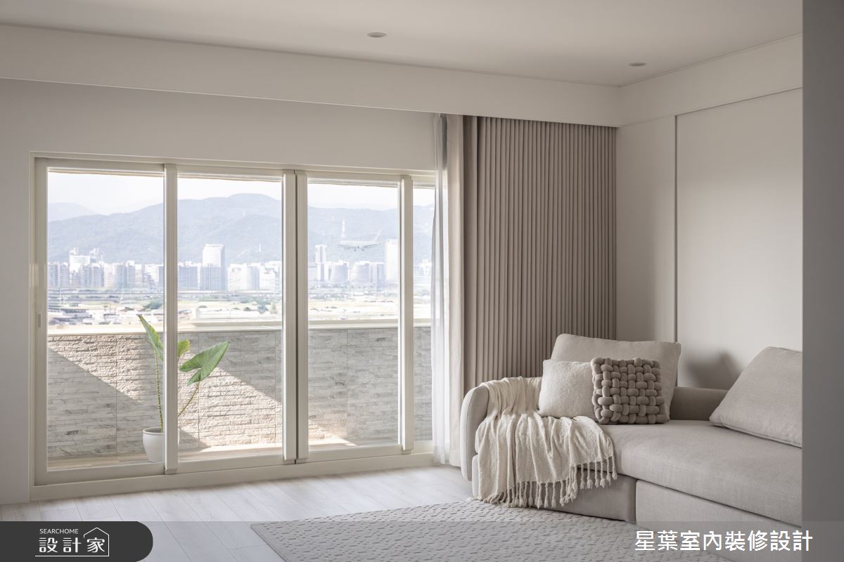 50坪老屋(41~50年)＿美式風客廳陽台案例圖片＿星葉室內裝修設計＿星葉_61_台北50坪美式風之5