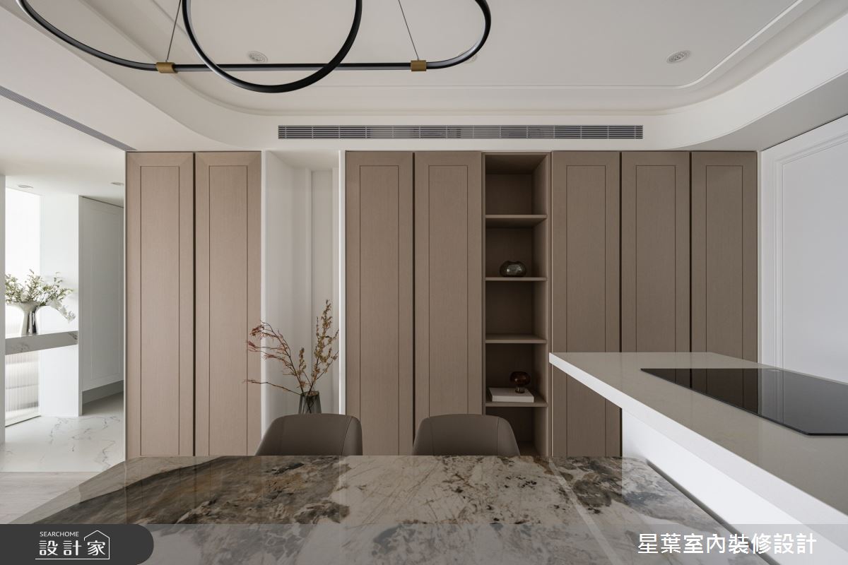 50坪老屋(41~50年)＿美式風餐廳中島案例圖片＿星葉室內裝修設計＿星葉_61_台北50坪美式風之13