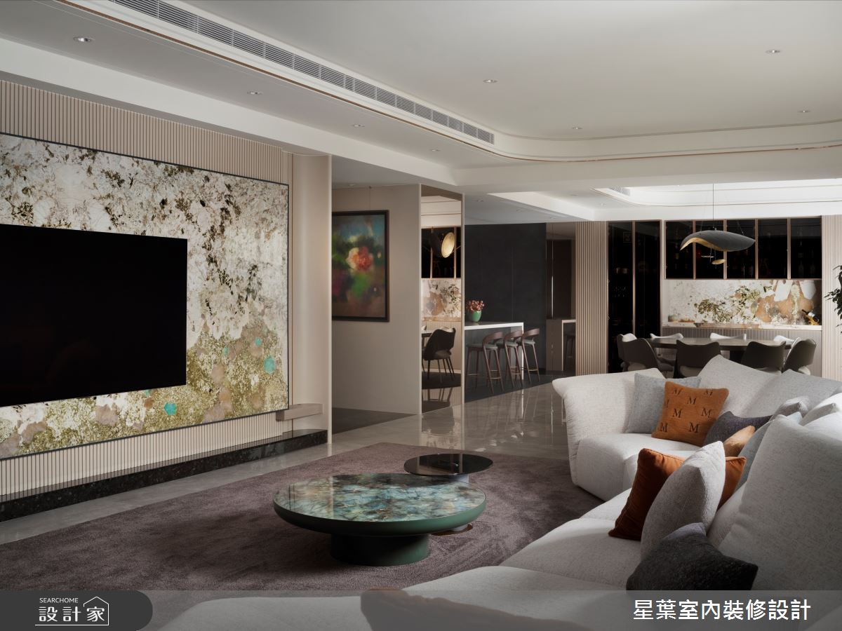 108坪預售屋＿奢華風客廳餐廳案例圖片＿星葉室內裝修設計＿星葉_62_桃園108坪奢華風之2