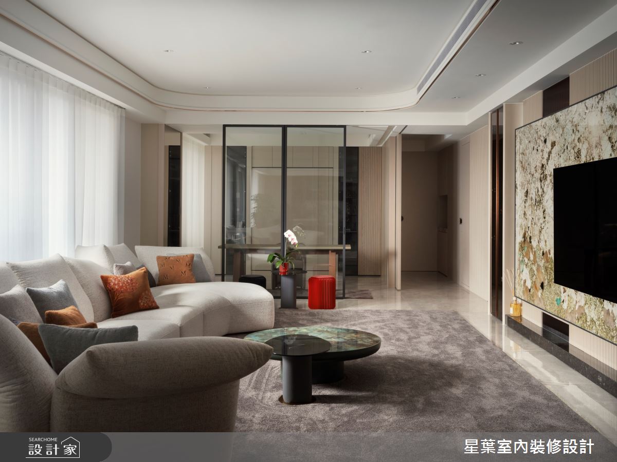 108坪預售屋＿奢華風客廳案例圖片＿星葉室內裝修設計＿星葉_62_桃園108坪奢華風之12