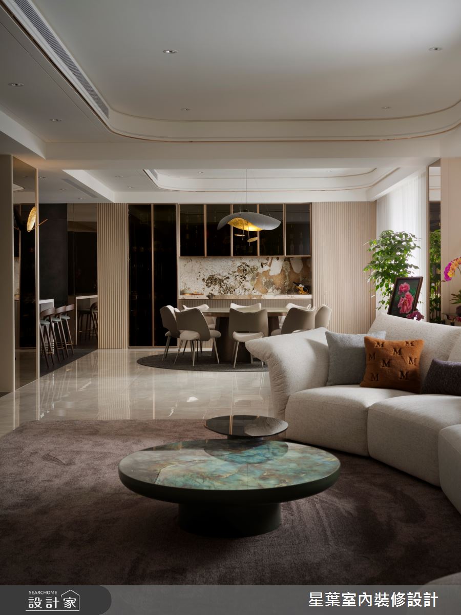 108坪預售屋＿奢華風客廳餐廳案例圖片＿星葉室內裝修設計＿星葉_62_桃園108坪奢華風之20