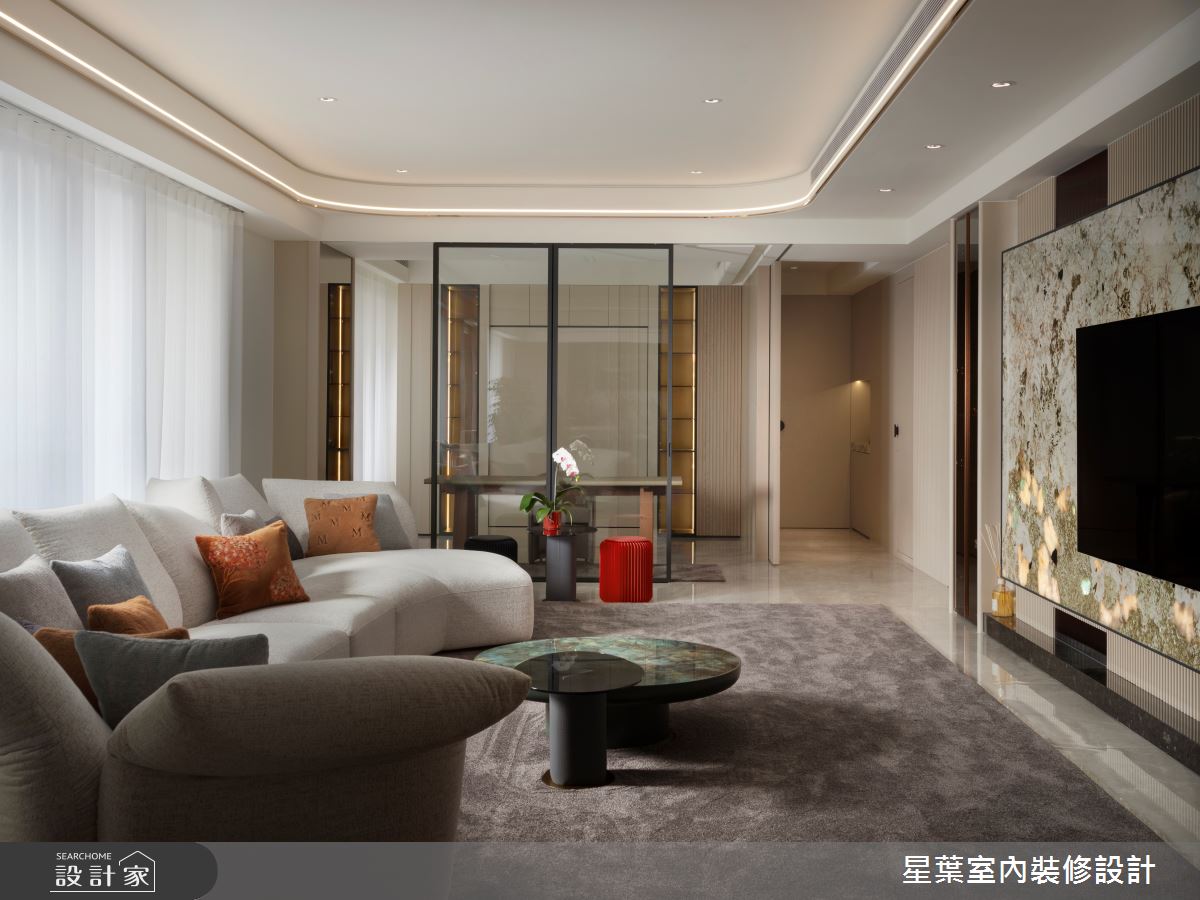 108坪預售屋＿奢華風客廳案例圖片＿星葉室內裝修設計＿星葉_62_桃園108坪奢華風之24